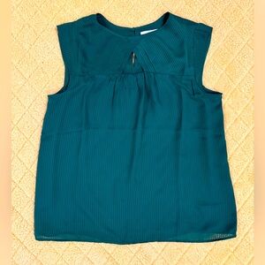 LOFT Sleeveless Keyhole Blouse Top Tank | Women’s Small | Green